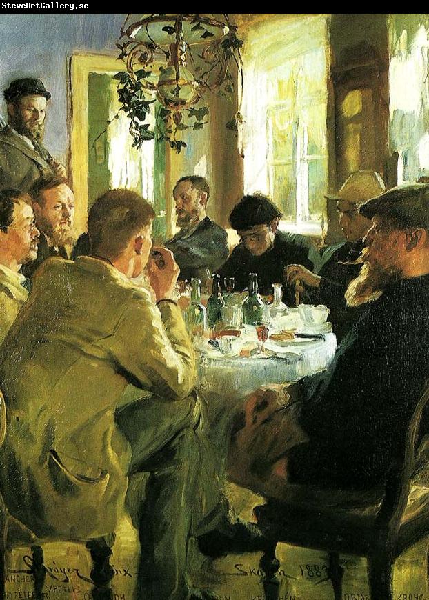 Peter Severin Kroyer ved frokosten